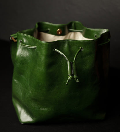 Leather Bucket Handbag for Women - Sybil