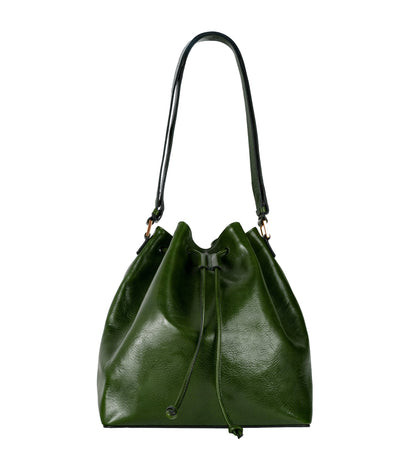 Leather Bucket Handbag for Women - Sybil